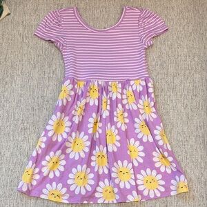 Little Sleepies Purple and Yellow Sunflower Kids Dress